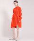 Gather Twist Balloon Shirt Dress
